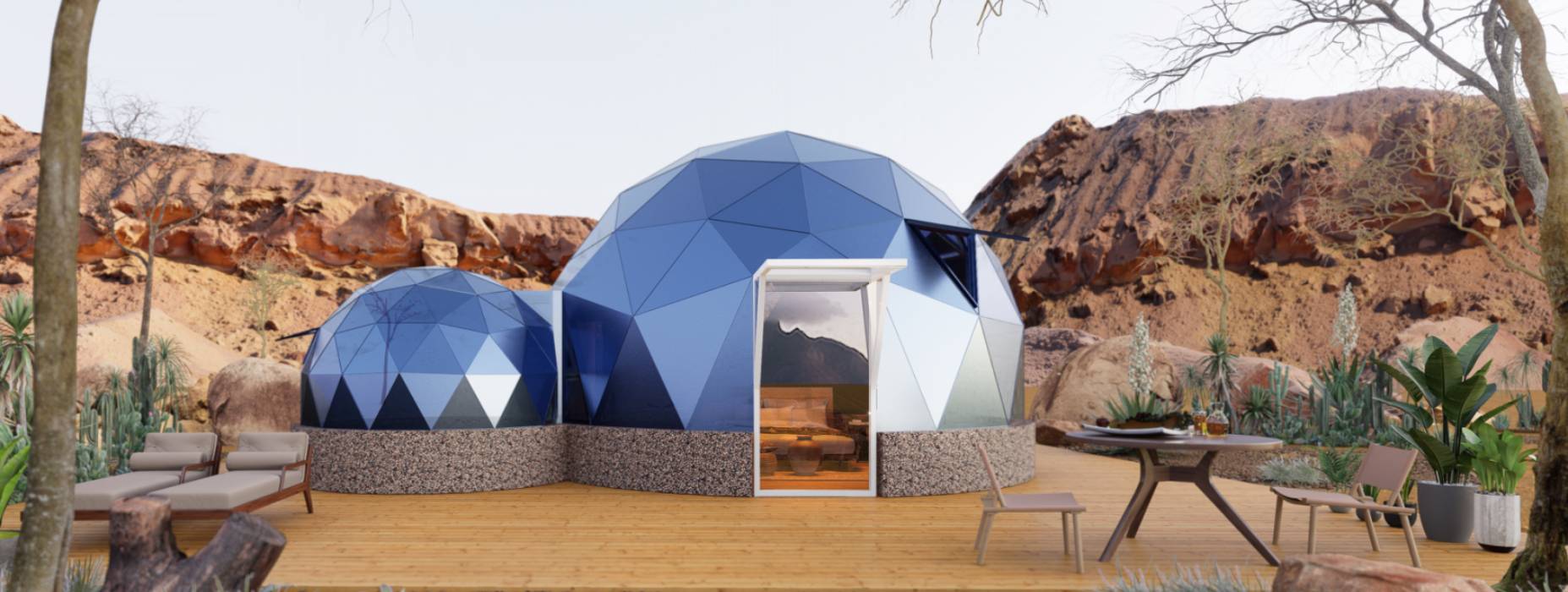 满洲里市球形智能光伏玻璃星空房